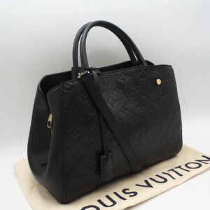 Louis Vuitton Monogram Empreinte Montaigne Noir Black shoulder bag black leather